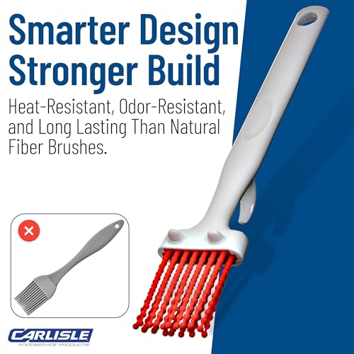 CFS 4040305 Silicone Basting Brush with Hook, 2", Red (Case of 12) - size: 2", style: 12 Pack
