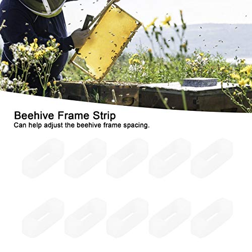 Beehive Frame Strip Plastic Spacer Tool Essential Beekeeping Equipment for Hive Frame Adjustment Sturdy Durable Beekeeper Supply 10PCS High Quality Plastic Beekeeping Accessories