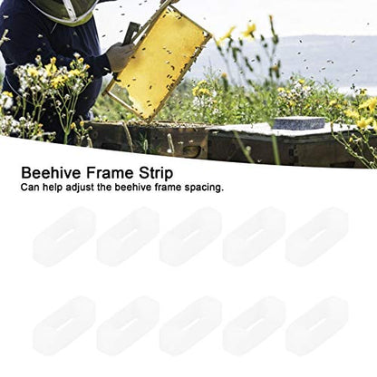 Beehive Frame Strip Plastic Spacer Tool Essential Beekeeping Equipment for Hive Frame Adjustment Sturdy Durable Beekeeper Supply 10PCS High Quality Plastic Beekeeping Accessories