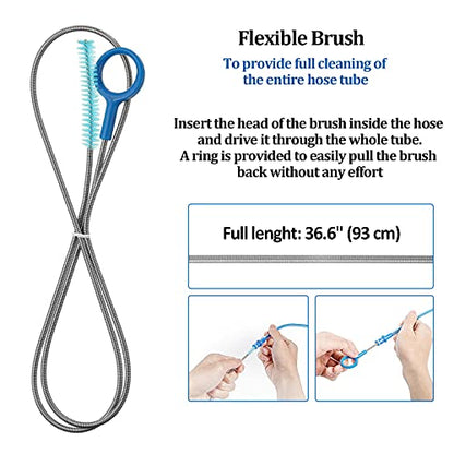 Patelai 8 in 1 Hydration Bladder Cleaning Kit Includes 3 Different Brushes and Drying Collapsible Bladder Frame, Water Reservoir Backpack Cleaning Kit - color: Blue