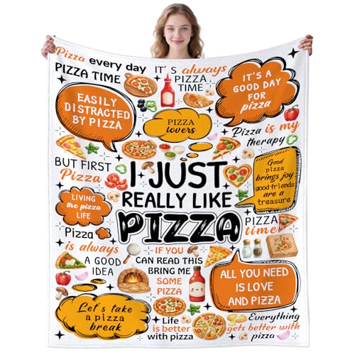 Pizza Blanket Gifts for Kids Men Adults,Pizzas Stuff Funny Decor Throw Blanket,Pizzas Themed Gifts for Pizza Lovers Women Girls 60"x50" - color: Pizza, size: 60"x50"