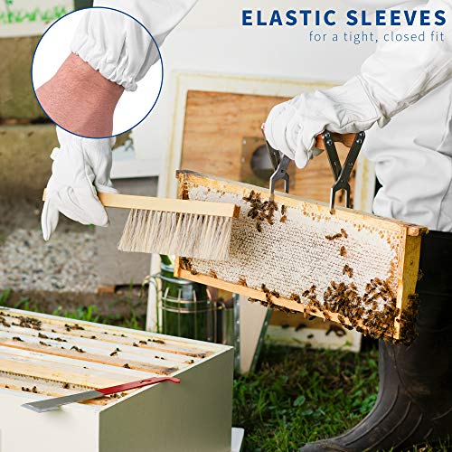 VIVO Professional White XXL Beekeeping Suit, BEE-V105XL2 | Jacket, Pull Over, Smock with Veil, Extra-Extra Large - size: XX-Large - Jacket