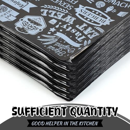 Outus 600 Pcs 12 x 12 Inch Deli Wax Paper Sheets Grease Resistant Tray Basket Liners Newsprint Paper Water and Grease Proof Sandwich Wrapping Square Hot Dog Wrappers for Food Baking (Black) - color: Black