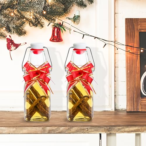 WILLDAN 4oz-6 Pack Swing Top Glass Bottles - Flip Top Brewing Bottles For Kombucha, Kefir, Vanilla Extract, Mead, Vinegar, Beer- Airtight Stopper Lids - Comes With Extra Gaskets, Funnel and Labels - size: 4oz-6 Pack