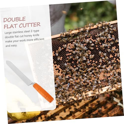 Sosoport Beginner Beekeeper Kit Beehive Tool Z-Shape Uncapping Knife Honey Extractor Scraper for Easy Random Color