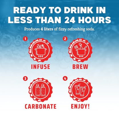 Craft A Brew - Craft Cola Kit - Easy for Beginners - At Home Soda Making Kit - Make Your Own Craft Cola - Includes Ingredients & Reusable Equipment - Starter Home Brewing - Makes 4 Liters - style: Cola Kit