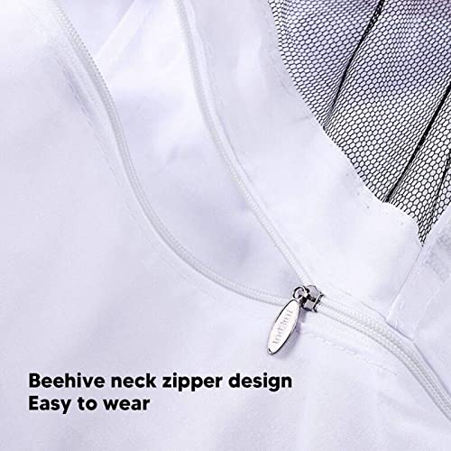 Beekeeping Suit - Beekeeping Jacket Professional Total Ventilated Beekeeping Protective Jacket with Veil Hood(Camouflage Green)