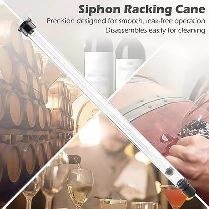 Auto Siphon 14 Inch Homebrew Siphon Pump with Tubing and Clamp Clear Wine Making Kit for Small Batch Beer Kombucha Wine, Auto Homebrew