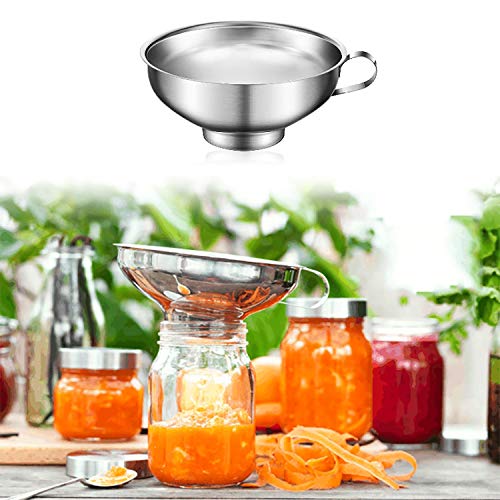 2 Pieces Stainless Steel Canning Jar Lifter Tongs and Canning Funnel with Safe and Secure Grip for Wide Mouth and Regular Jars, Easy to clean and Dishwasher safe - color: Green
