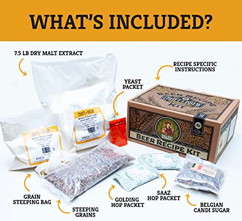 Craft a Brew - Beer Recipe Kit - Belgian Abbey Dubbel - Home Brewing Ingredient Refill - Beer Making Supplies - Includes Hops, Yeast, Malts, Extracts - 5 Gallons - color: Belgian Abbey Dubbel