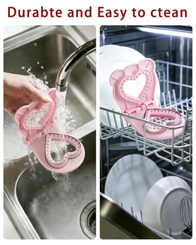 CHICHAUS Uncrustable Sandwich Maker,Sandwiches Pocket Circle Shape 3.7Inch Sandwich Cutter and Sealer,Sandwich Cutter for Kids Breakfast and lunchboxes (Heart Pink) - color: Heart Pink