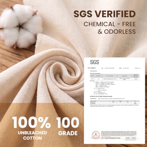 8Pcs Unbleached Cheese Cloths 20x20 Inch, Grade 100 Hemmed Cheesecloth, Reusable Cheese Cloth Bag for Straining, Muslin Fabric Strainer for Baking, Yogurt, Cheese Making and Crafts