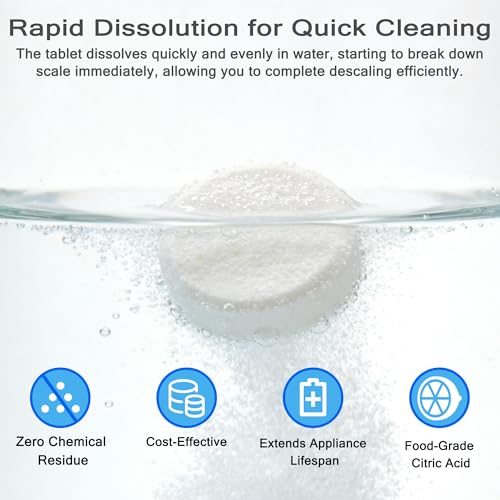 xcivi 40 Count Descaling Tablets for Momcozy Bottle Washers, Sterilizers | compatible with Momcozy/Baby/Brezza/GROWNSY bottle washer, descaling tablets for milk & limescale removal, natural non-toxic