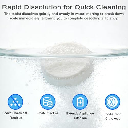 xcivi 40 Count Descaling Tablets for Momcozy Bottle Washers, Sterilizers | compatible with Momcozy/Baby/Brezza/GROWNSY bottle washer, descaling tablets for milk & limescale removal, natural non-toxic