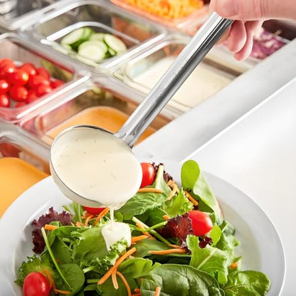 OCS Parts Pro Series Stainless Steel Culinary Ladle | 3-Ounce | One-Piece Dishwasher Safe Home, Restaurant, Buffet and Catering Serving Ladle for Sauces, Soup, Gravy, and Salad Dressing - size: 3 Ounce