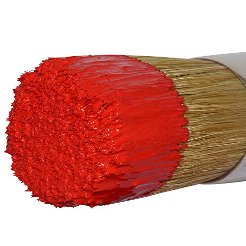 Chalk and Wax Paint Brush, Large 2-in-1 Round Natural Bristles Painting Tool for DIY Furniture, Stencils, Home Decor, Wood Projects, Wax Finishing