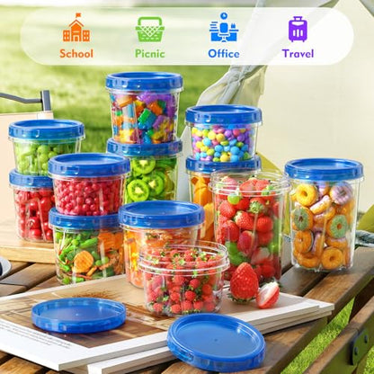 BiuLeon [12 Pack-34oz Freezer Storage Containers, Plastic Soup Containers with Lids, BPA Free Food Storage Containers with Twist Top Lids, Reusable Meal Prep Containers - color: 12Pack-34oz