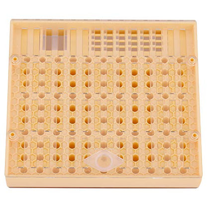 GLOGLOW Queen Rearing Kit for Beekeeping Plastic Beekeeping Box with 50 Cell Cups & Covers Bee Cultivating Tool for Honeybee Queen Grafting and Rearing