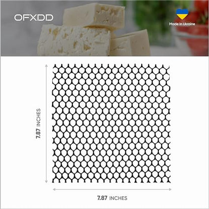 Drain Mat for Cheese - Pack of 6 - Cheese Making Black Mat Plastic - Cheese Ripening and Drying Mesh