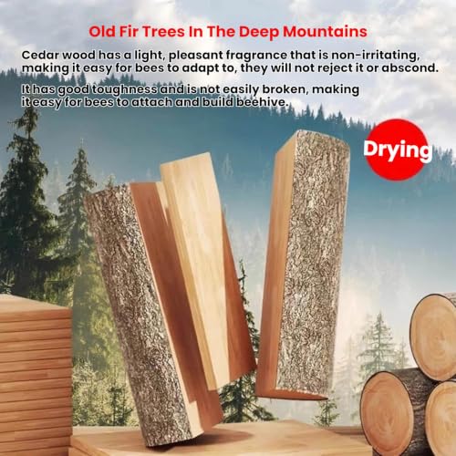 Beehive Box Kit, Pine Wood Integrated Vertical Beeswax Coated Beehive, Without Nest Frame, with Metal Hive Entrance (Carbonized Version, Integrated Vertical Beehive) - color: Carbonized version, size: Integrated Vertical Beehive