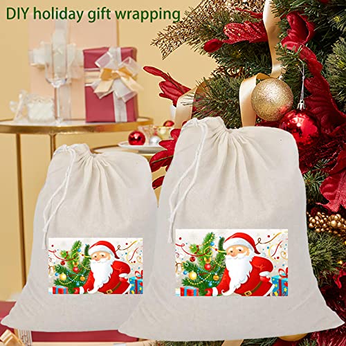 Natural Cotton Drawstring Muslin Bags, 6 x 8 inches, 20 PCS | Reusable, Unbleached Cotton, Cheesecloth, Coffee Tea Brew, Nut Milk Bags - size: 6 x 8 inches