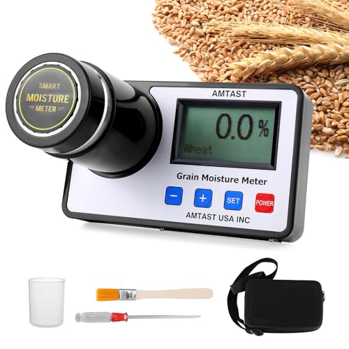 Grain Moisture Meter High Precision Grain Moisture Tester with Temperature Compensation Portable Seed Moisture Meter for 22 Grains including Wheat, Soybean, Coffee and More - color: Test 22 Grains