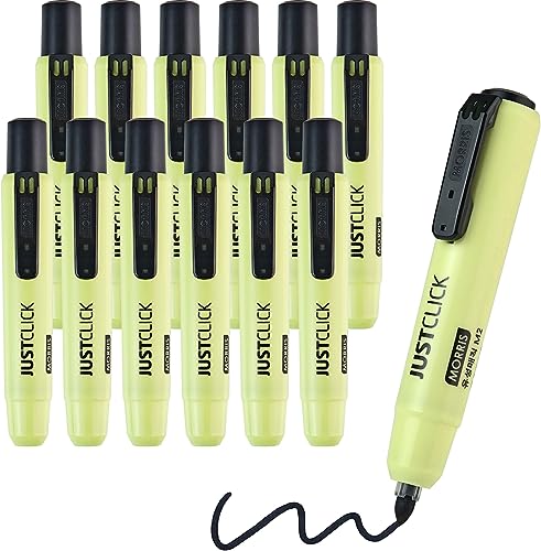 carrotez Retractable Permanent Markers, Thick Barrel, Low Odor, Bold Writing, Bullet Tip, 12 Count, Black