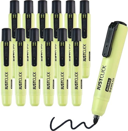 carrotez Retractable Permanent Markers, Thick Barrel, Low Odor, Bold Writing, Bullet Tip, 12 Count, Black