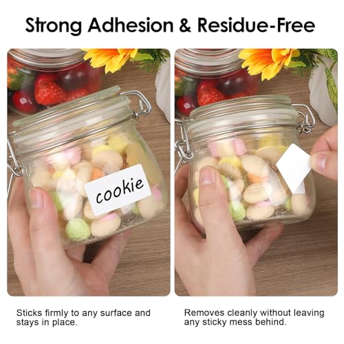 MaxGear 1000 Removable Freezer Labels 1x2 Inch | Waterproof Oil Resistant Stickers, No Residue for Food Containers, Pantry Jars, Organization Meal Prep, 1 Roll