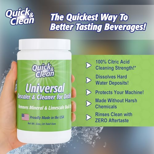 Quick & Clean Universal Descaler - 2lbs - Made in the USA - Granule Descaling Powder for Distilling Machines & More - Removes Mineral & Limescale Build Up