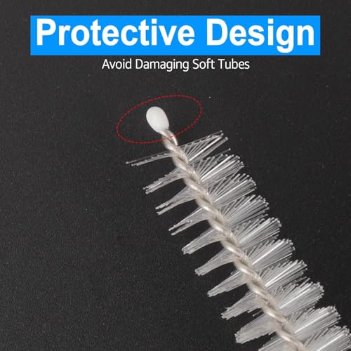 40 Inches Extra Long Straw Cleaner Brush - Long Pipe Cleaners, Long Tube Cleaning Brush for Cleaning Straw, PVC Keg Lines, Kegerator, Feeding Tube, Sunroof Drain (4PCS, White)