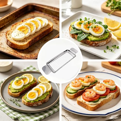 NOVANO Stainless Steel Cheese & Butter Slicer | Multipurpose Food Slicer, Ergonomic Handle Design, Uniform Slicing, Portable Grip
