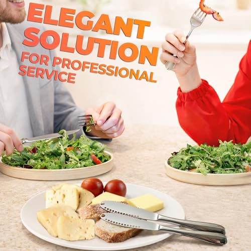 2 Pcs Butter Knife Spreader, 3 in 1, Stainless Steel | Butter Spreader Knife; Grater Blade and Holes; Non-Slip Grip; Dishwasher Safe; Spreads Cream Cheese and Jam - color: Silver