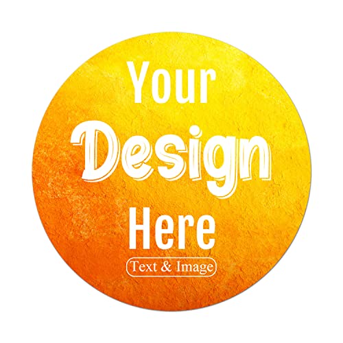 100-500 Custom Stickers Personalized Labels, Customized Stickers with Any Image Logo and Text. Custom Stickers for Business Logo Labels,etc. (Circle,1 Inch) - color: Circle, size: 1 Inch