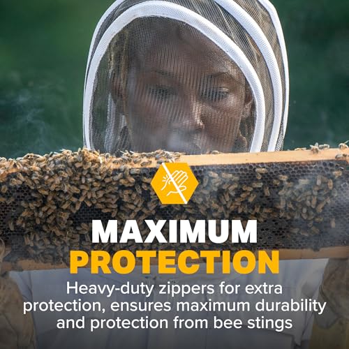 Mann Lake Honey Maker Beekeeping Suit, Durable Ripstop Nylon, Protective Gear for Men and Women, Comfortable and Lightweight, Ventilated Design, Ideal for Beginners and Professionals, Large - size: Large
