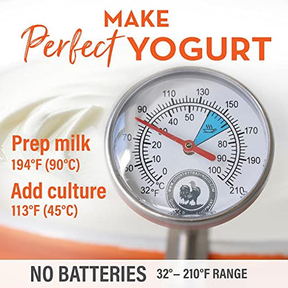 Kitchen Food Thermometer | Protective Case | Meat BBQ Poultry Dairy and Canning | Calibrated