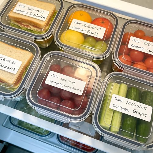 320Pcs Removable Freezer Labels, 1 x 3 in Food Labels to Write on Food Storage Stickers Date Label, Waterproof Oil Resistant Canning Jar Labels Freezer Paper Label, Clean Leaves No Residue - color: White, 1'' X 3''