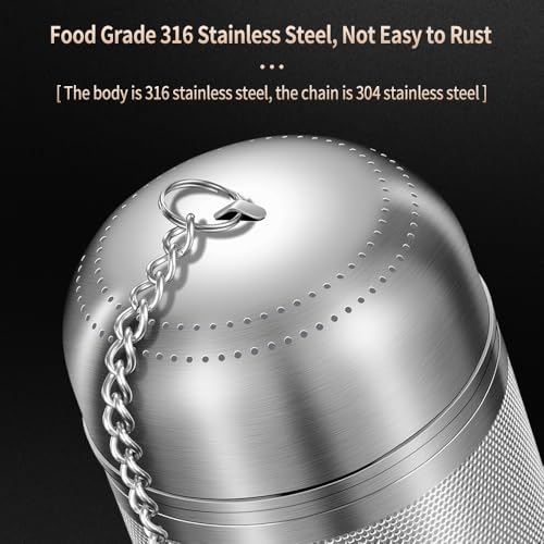 2Pack Tea Strainers for Loose Tea, Extra Fine Mesh Tea Infuser, 316 Stainless Steel Loose Leaf Tea Steeper, Tea Infuser for Loose Leaf Tea (2 Pack - Large + Small) - size: Large + Small