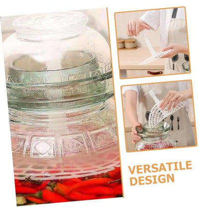 COLLBATH 2pcs Practical Pickle Jar Press Plate Fermentation Jar Weight Reusable Presser for Pickle Canning Grabber Tool Wide Mouth Accessory