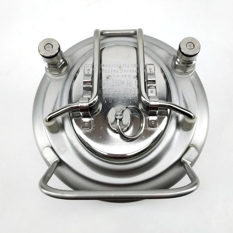 64 oz Ball Lock Mini Keg Growler 1/2 Gallon Keg Corny Keg Ball Lock Keg Soda keg 2L Small Keg Single Metal Handle 304 Stainless Steel Beer Mini Keg for Home Brew