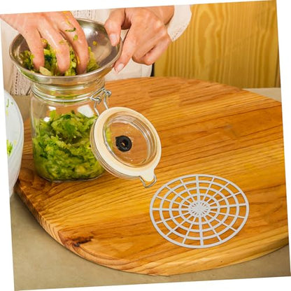 Zerodeko 5pcs Round Mesh Jar Fermentation Kit Press Plates for Pickling and Kimchi Tool for Vegetables Canning Enhances Flavor Absorption Easy to Clean and Store