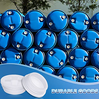 Bung Caps 2'' Fine and Coarse Thread with Gasket Poly Buttress Drum Bung Hole Cap for Most 15, 30 and 55 Gallon Plastic Drum (16 Pack)