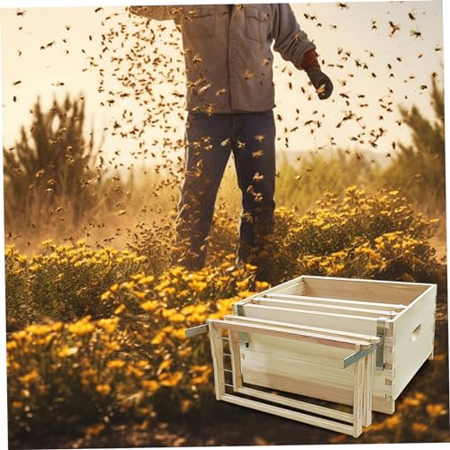 2PCS Stainless Steel Beehive Frame Holder, 5 Full Frame Capacity Bee Hive Stand, Heavy Duty Beekeeping Supplies for Beekeeper, Honeycomb Rack