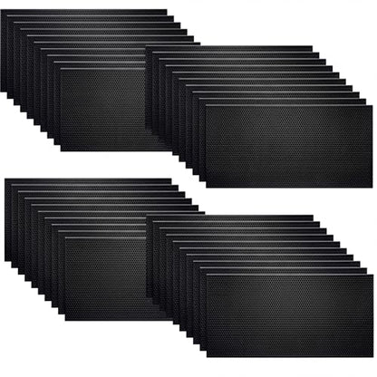 Weysat 40 Pcs Waxed Coated Beehive Foundation Sheets Beehive Wax Coated Foundation for Bee Frames Plastic Beeswax Sheet Bee Hive Equipment Deep Frame (Black) - color: Black