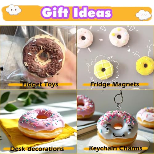 Taba Squishy Maker Kit Gel+Donut Silicone Mold+Pigment+Sprinkles - color: Donut