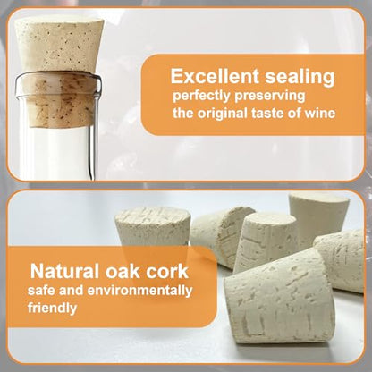 4 Pcs Carboy Cork Stopper, Wood Tapered Fermentation Bungs for 3, 5, 6 Gallon Glass Water Jug, Reusable Natural Wooden Caps for Home Brewing, Wine Making - size: 3&5&6 Gallon-4PCS