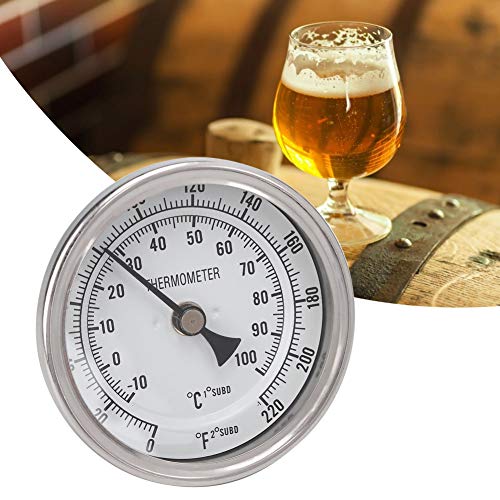 Brewing Thermometer,1/2" NPT Stainless Steel Thread Pot Kettle Thermometer for Home Brewing/Brewing Beer