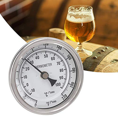 Brewing Thermometer,1/2" NPT Stainless Steel Thread Pot Kettle Thermometer for Home Brewing/Brewing Beer