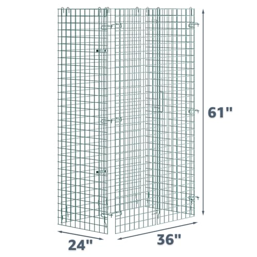 24" x 36" x 61" NSF Commercial Heavy Duty Green Epoxy Wire Security Cage Kit, Metal - color: Green, size: 24" x 36" x 61" Only Security Cage