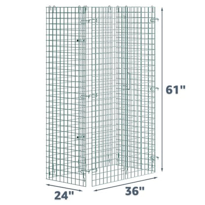 24" x 36" x 61" NSF Commercial Heavy Duty Green Epoxy Wire Security Cage Kit, Metal - color: Green, size: 24" x 36" x 61" Only Security Cage